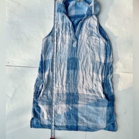 Anthropologie Cloth & Stone Colour Slip On Cotton Short Sleeveless Dress Pockets - Picture 6 of 9